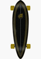 Santa-Cruz Holo Flame Pintail Cruiser-Komplett black – Rückenansicht