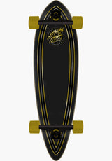 Santa-Cruz Holo Flame Pintail Cruiser-Komplett black – Vorderansicht