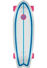 Santa-Cruz Speed Wheels Shark Cruiser-Komplett white – Rückenansicht