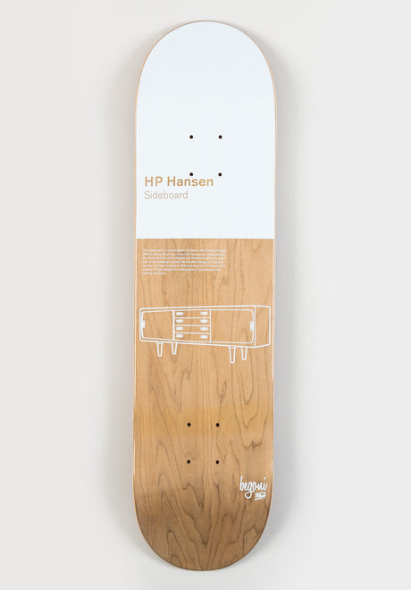 MOB-Skateboards x Begoni Sideboard Deck white-natural – Vorderansicht