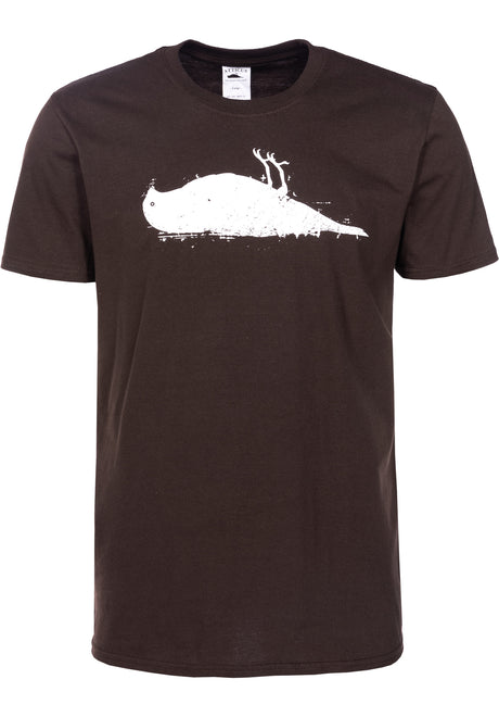 Atticus Bird T-Shirt darkchocolate – Vorderansicht