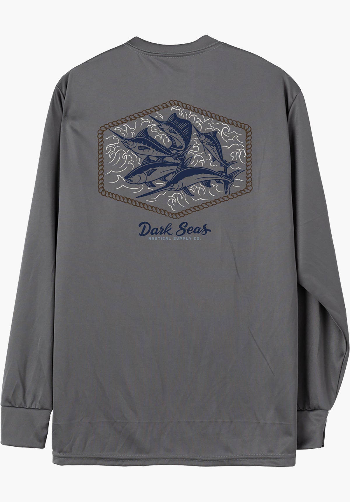 Dark Seas Affiliate UV sunshirt Longsleeve granite-grey – Rückenansicht