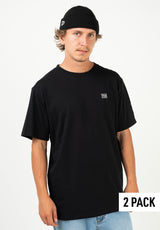 TITUS Chest Emblem 2 Pack T-Shirt black – Ansicht 1