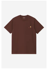 Carhartt WIP American Script T-Shirt amarone – Vorderansicht