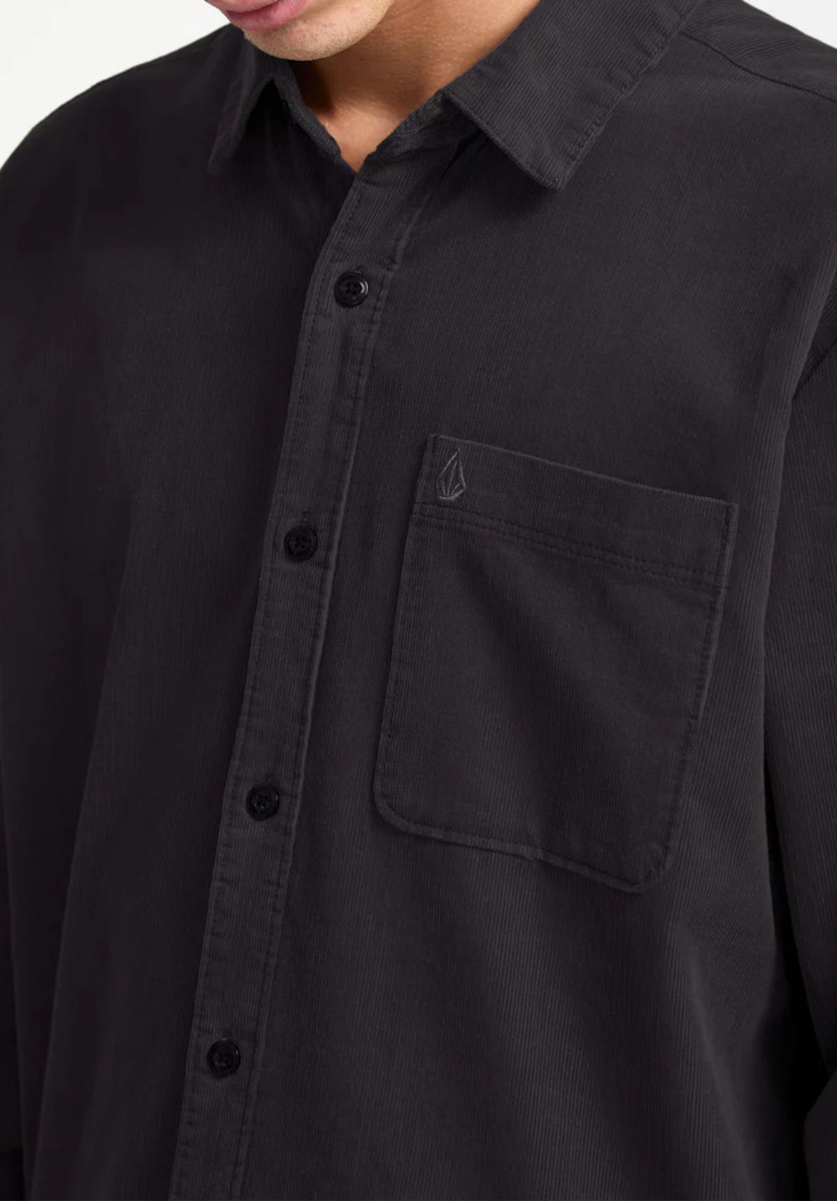 Volcom Zander Hemd-Langarm asphaltblack – Detailansicht 1