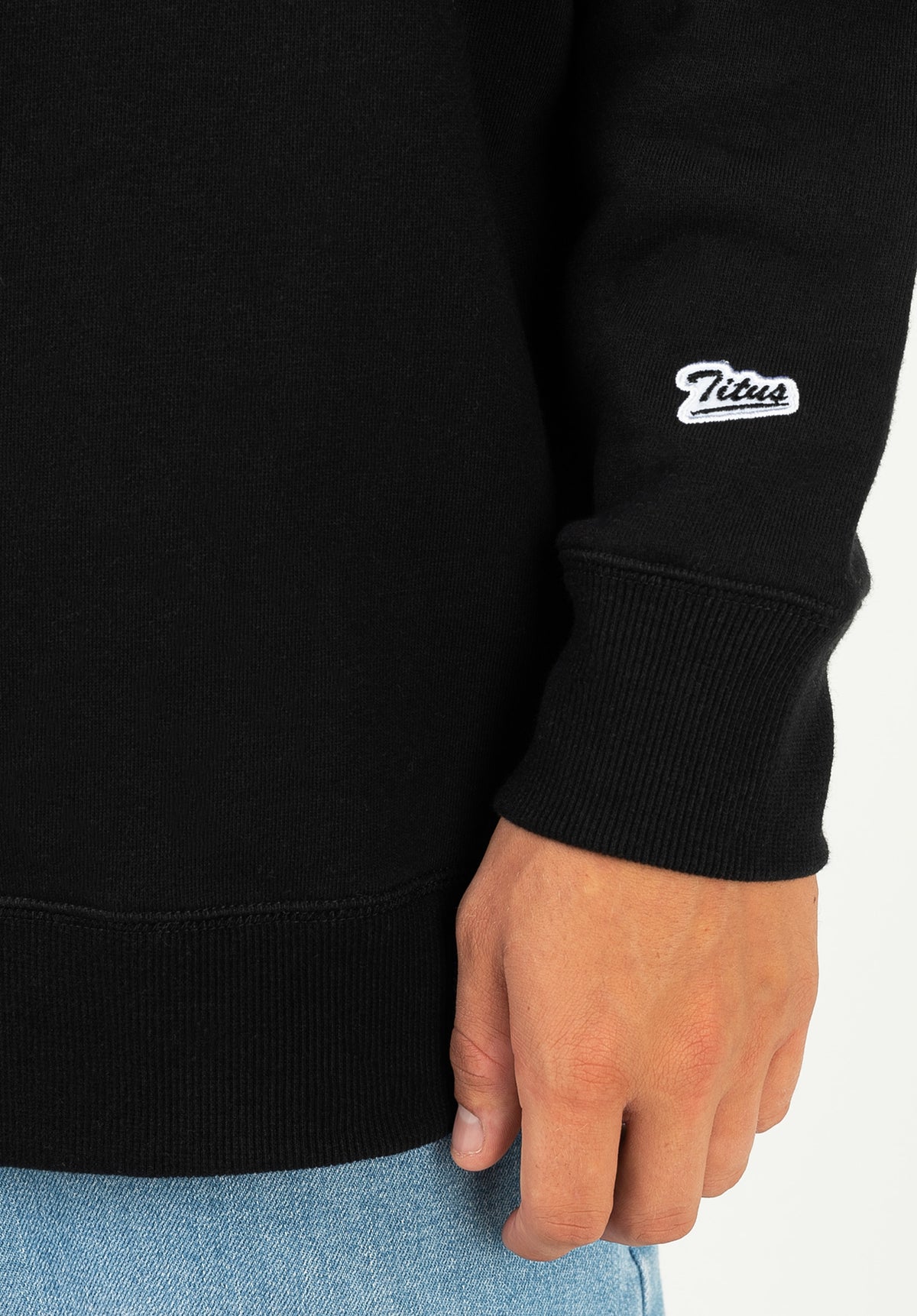 TITUS Script Crewneck Sweatshirt black – Rückenansicht