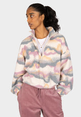 iriedaily Arkta Teddy Troyer Sweatshirt mauve – Vorderansicht