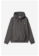 Carhartt WIP Hooded American Script Hoodie graphite – Vorderansicht