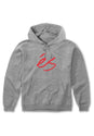 Script Fleece grey-red Vorderansicht