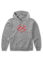 Script Fleece grey-red Vorderansicht