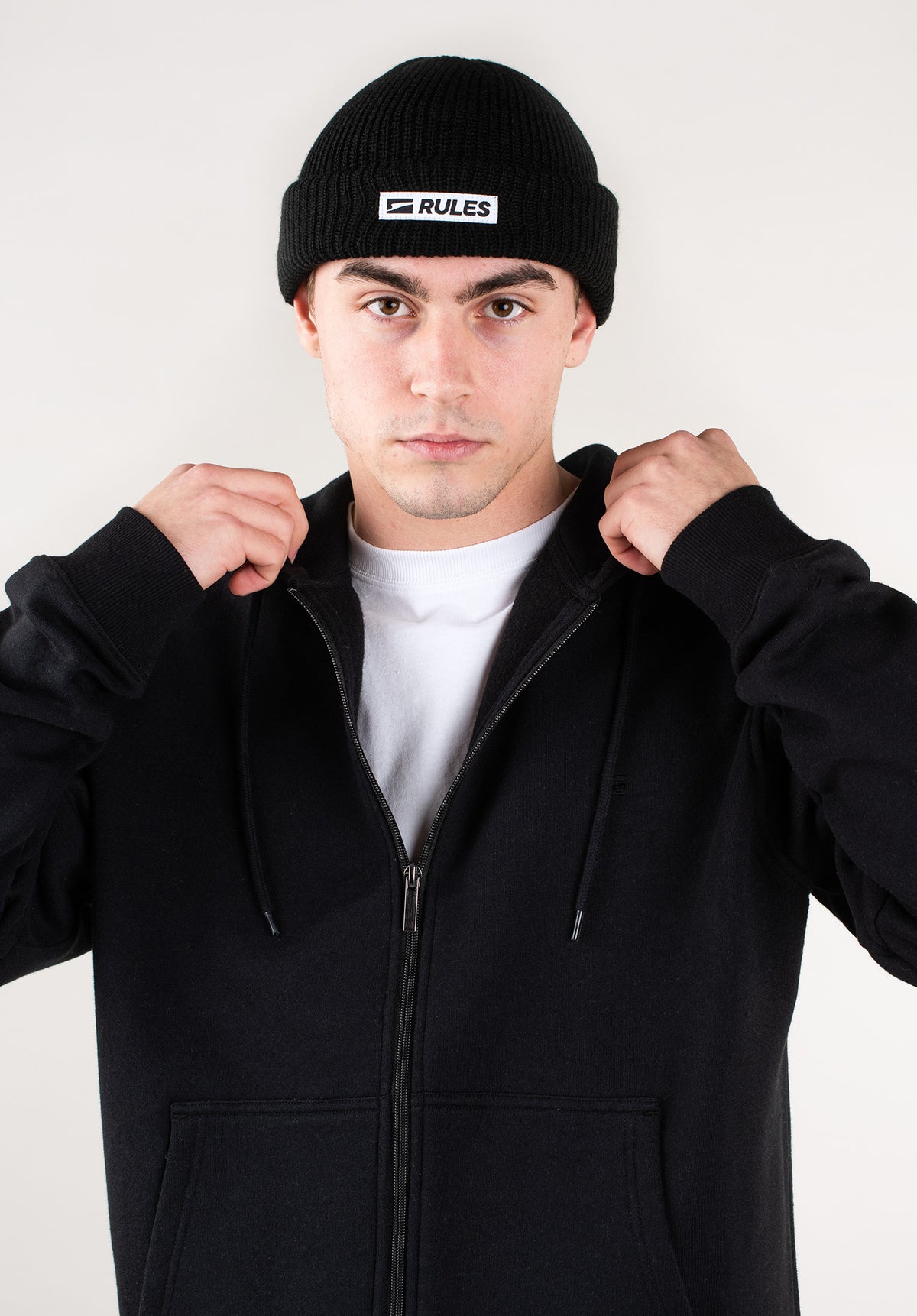 Rules Easy Zip Zip-Hoodie black – Rückenansicht