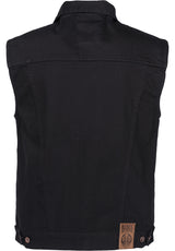 Jeansweste black Rueckenansicht