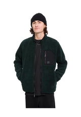Volcom Muzzer Fuzzar Zip Übergangsjacke scarab – Detailansicht 2