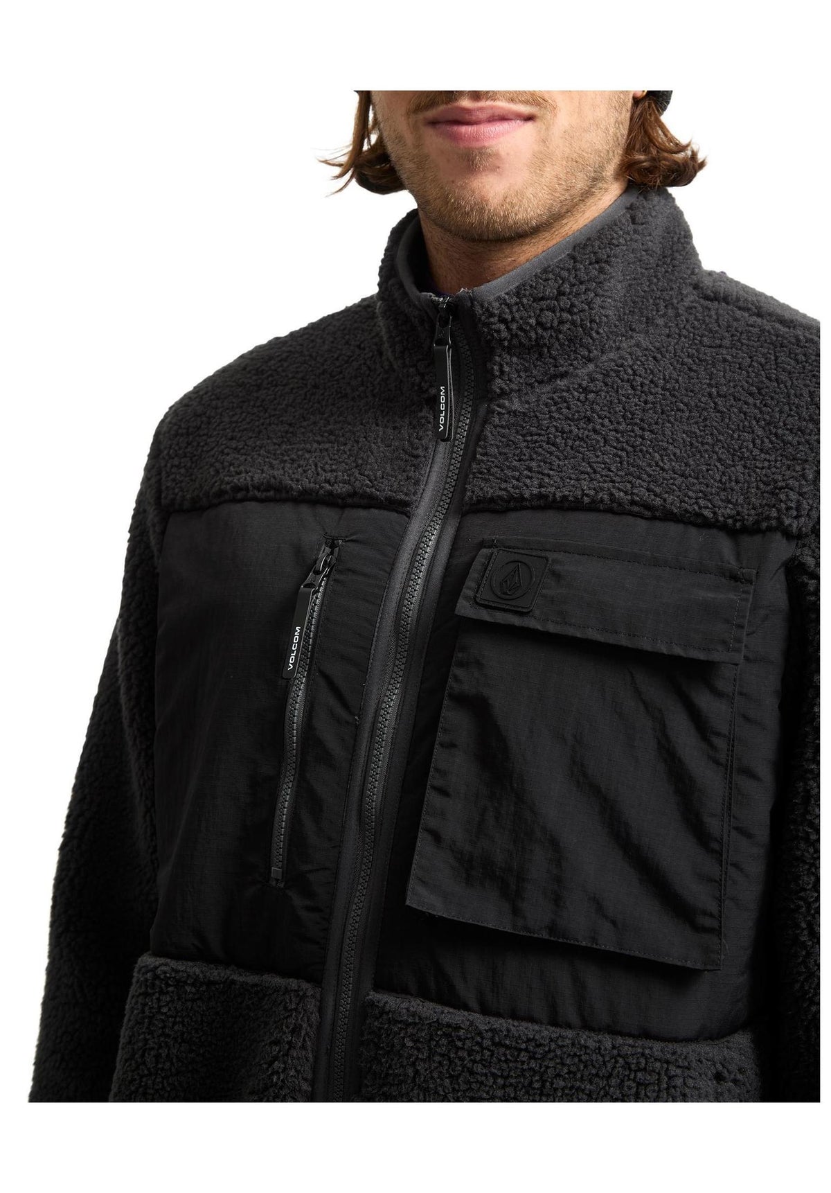 Volcom Storm Stone Übergangsjacke asphaltblack – Oberansicht