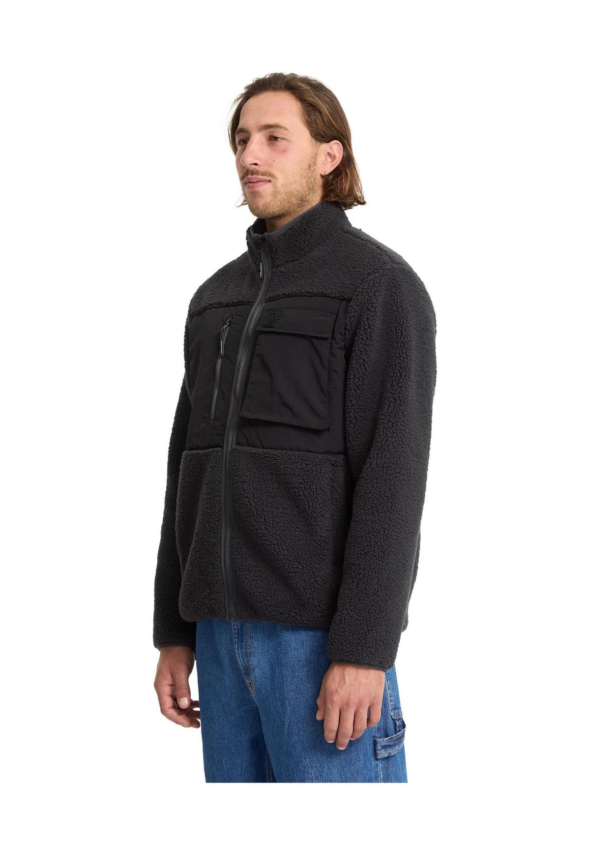 Volcom Storm Stone Übergangsjacke asphaltblack – Rückenansicht