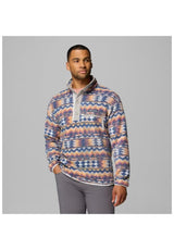Columbia Helvetia II Printed Half Snap Fleece Übergangsjacke seasalt-retrotree – Vorderansicht