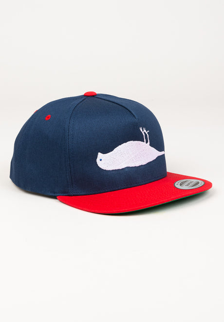 Atticus Bird Snapback Cap navy-red – Vorderansicht