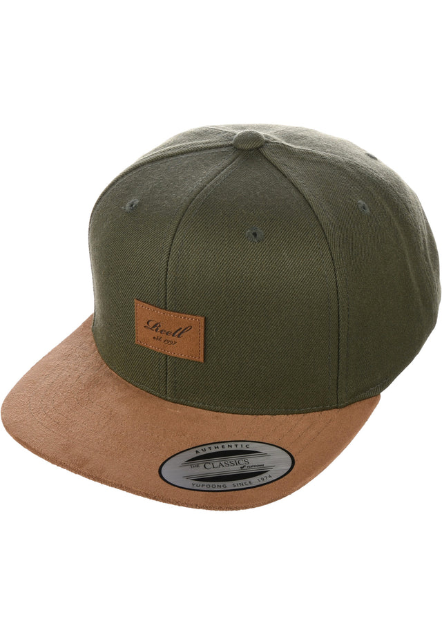 Suede Cap darkolive Vorderansicht