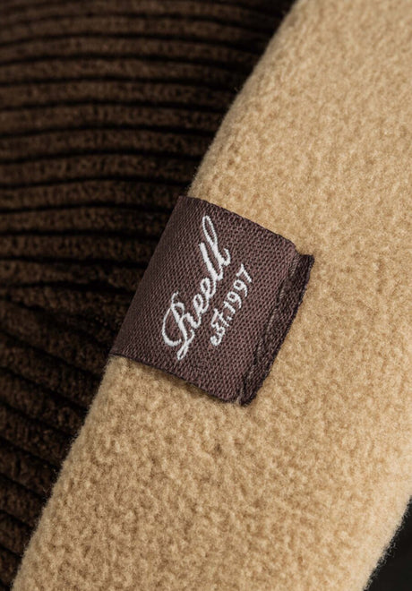Reell Docker Cap Mütze darkbrown-cord-beige-fleece – Detailansicht 1
