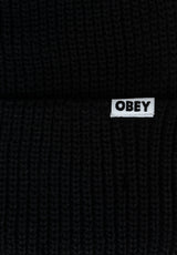 OBEY Bold Organic Beanie Mütze black – Rückenansicht