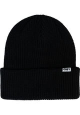 OBEY Bold Organic Beanie Mütze black – Vorderansicht