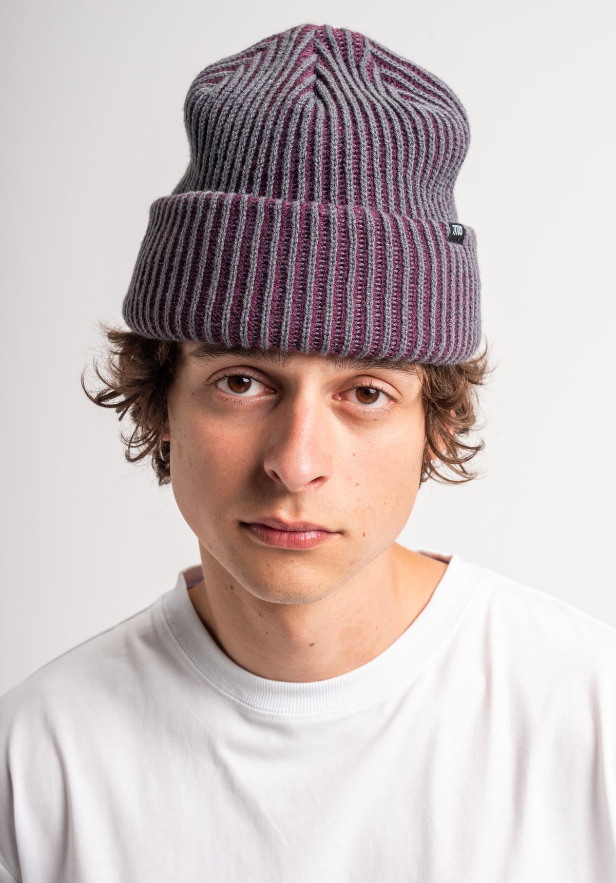 TITUS Däkl Mütze greyblue-darkberry – Detailansicht 1