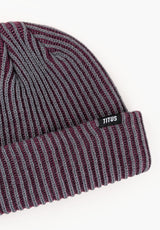 TITUS Däkl Mütze greyblue-darkberry – Rückenansicht