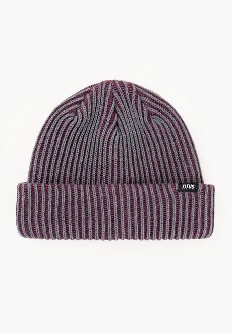 TITUS Däkl Mütze greyblue-darkberry – Vorderansicht