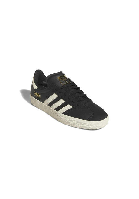 adidas-skateboarding Gazelle ADV Schuhe Jungs coreblack-creamwhite-gold – Vorderansicht
