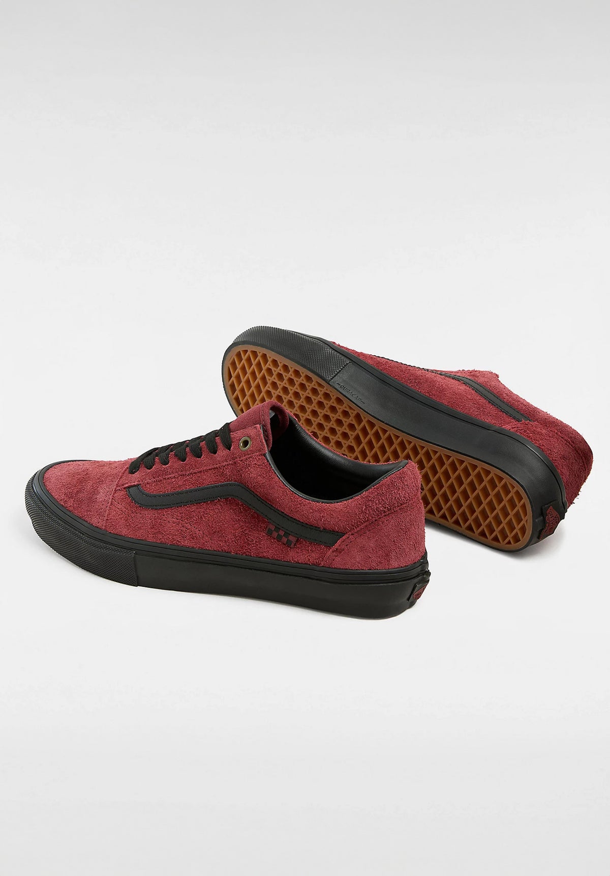 Vans Old Skool SKATE Schuhe Mädels hairysuedeblack-burgundy – Detailansicht 1