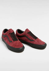 Vans Old Skool SKATE Schuhe Mädels hairysuedeblack-burgundy – Rückenansicht