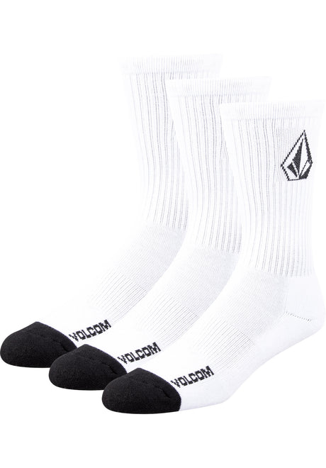 Volcom Full Stone Sock 3Pack Socken white – Vorderansicht