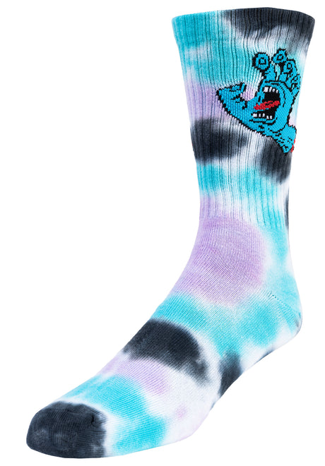 Santa-Cruz Screaming Hand Tie Dye Socken black-tiedye – Vorderansicht