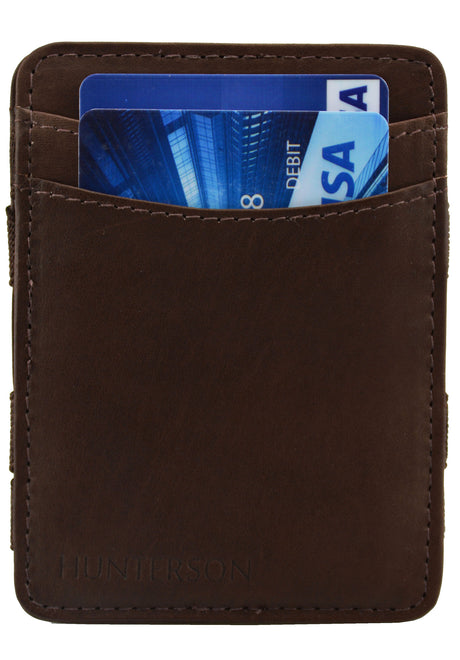 Hunterson Magic Coin Wallet RFID Portemonnaie brown – Detailansicht 2