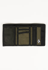 Volcom Ninetyfive Trifold Portemonnaie black – Rückenansicht