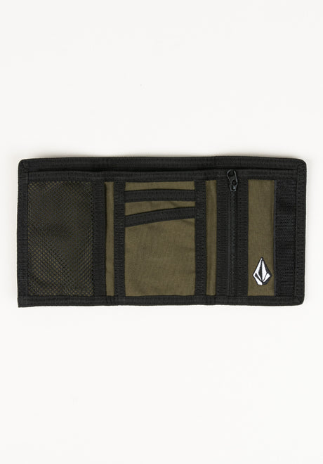 Volcom Ninetyfive Trifold Portemonnaie black – Rückenansicht