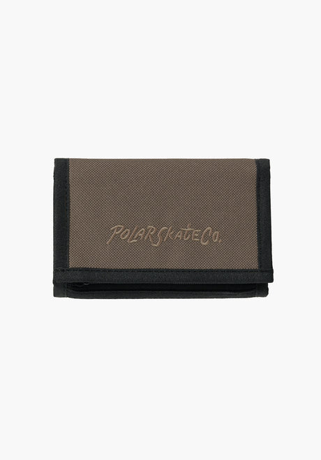 Polar Skate Co Key Wallet Surf Logo Portemonnaie greybrown – Vorderansicht