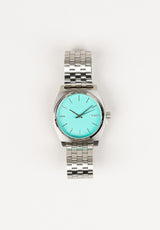 Nixon The Time Teller Uhr silver-turquoise – Vorderansicht