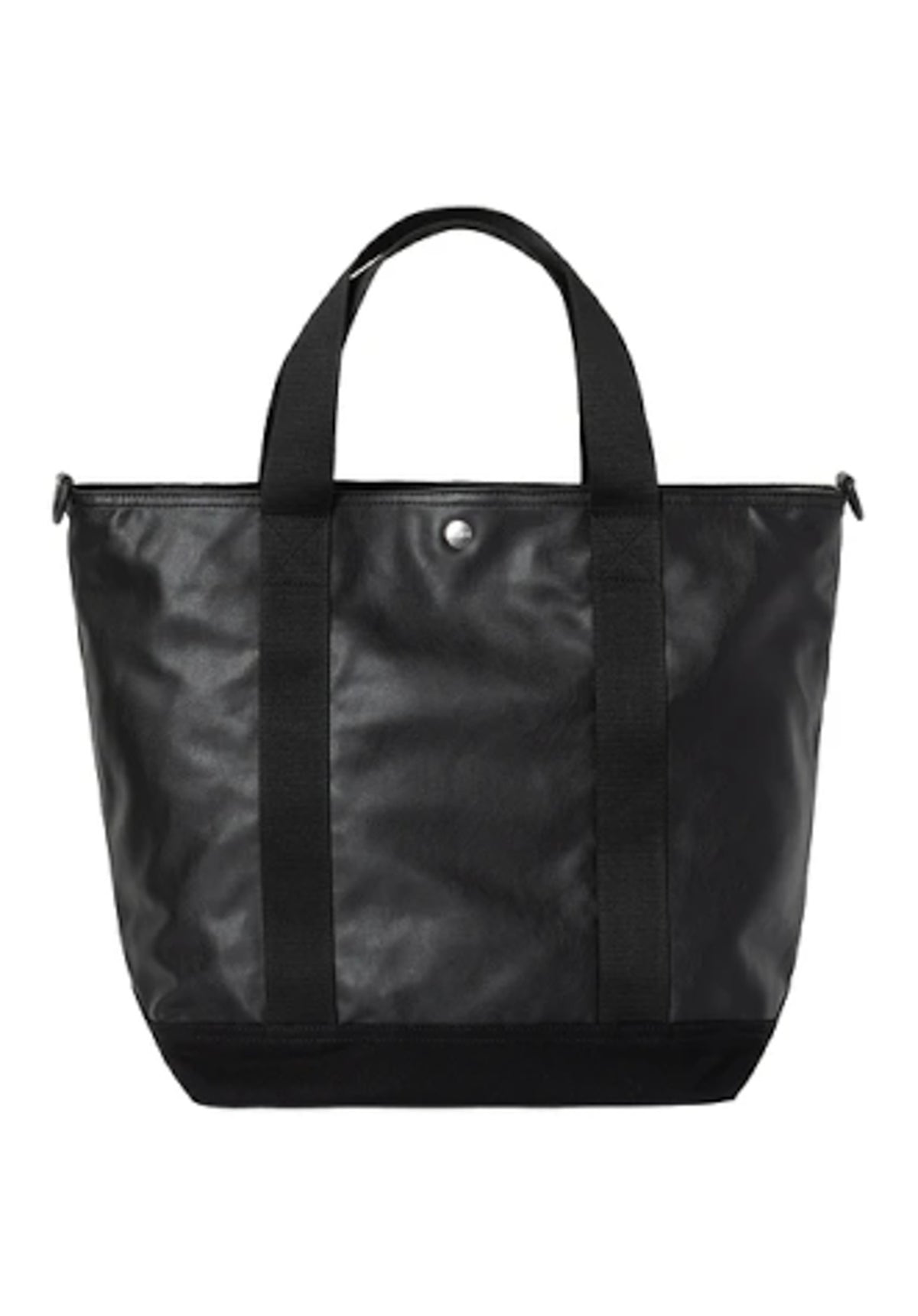 Carhartt WIP Leather Canvas Tote Tasche black – Rückenansicht