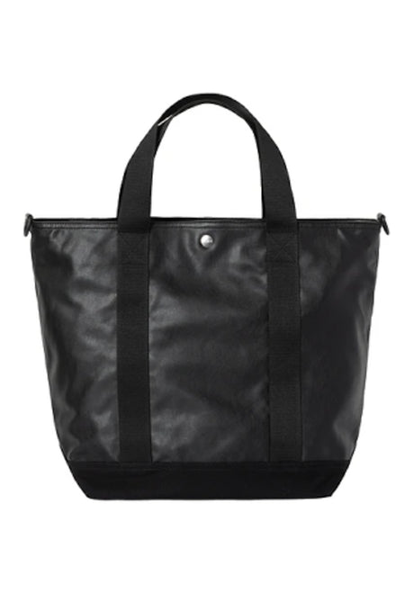 Carhartt WIP Leather Canvas Tote Tasche black – Rückenansicht