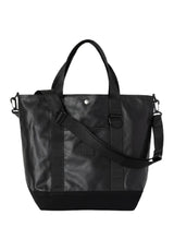 Carhartt WIP Leather Canvas Tote Tasche black – Vorderansicht