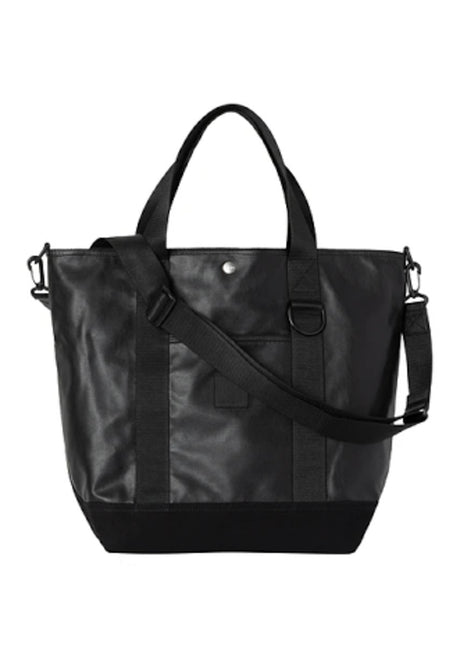 Carhartt WIP Leather Canvas Tote Tasche black – Vorderansicht