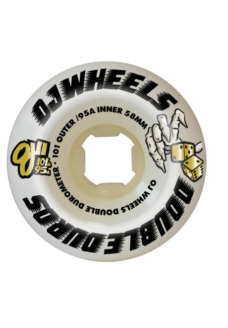 OJ Wheels Double Duro Mini Combo 101A/95A Rolle white – Vorderansicht