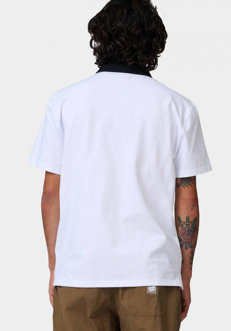 Santa-Cruz Delfino Flower Guys Polo-Shirt white – Rückenansicht