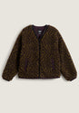 Suffolk Cheetah Check Pile Coat darkport Vorderansicht
