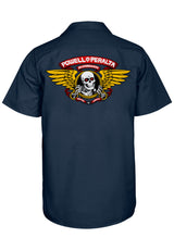 Winged Ripper Work Shirt navy Vorderansicht