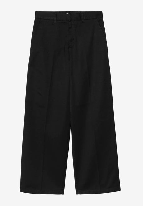 Carhartt WIP W' Omak Chino- / Stoffhose blackrinsed – Vorderansicht