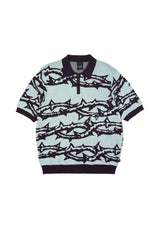 Fantasies Knit Ss Top lightblue Vorderansicht