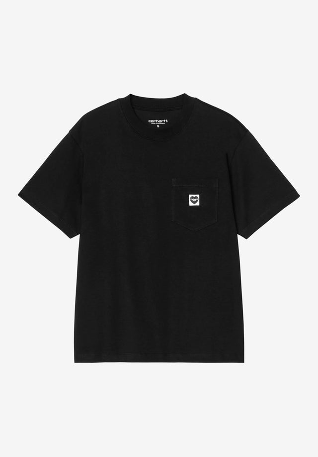 W' Pocket Small Heart black-black Vorderansicht