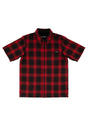 Belmont Flannel Top black-red Vorderansicht